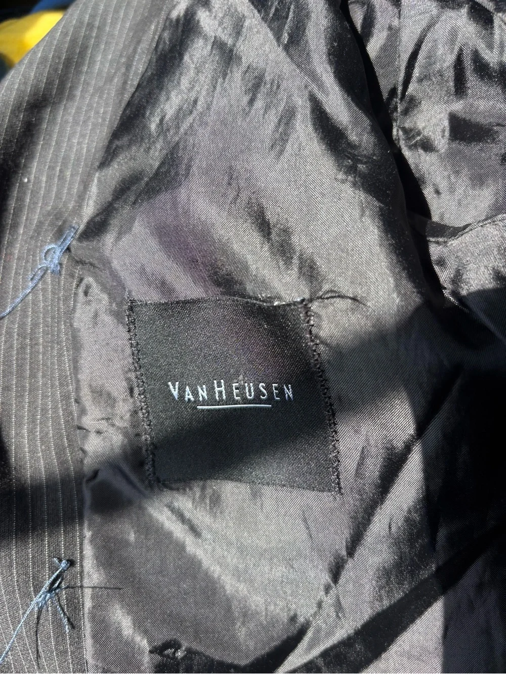 Van Heusen Black Pinstripe Blazer Liner with Label